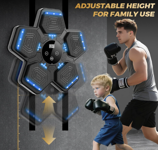 Music Boxing Machine, Wall Mounted Bluetooth Punching Pad with Gloves